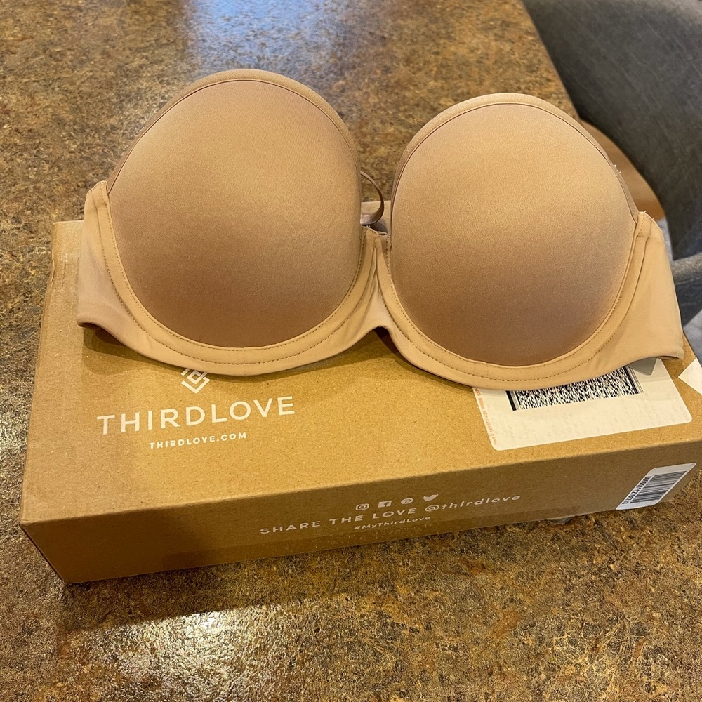 Third love strapless nude bra *new* 34 b 1/2